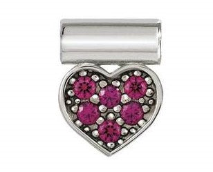 147122/004 SeiMia Silver & Coloured CZ Red Heart