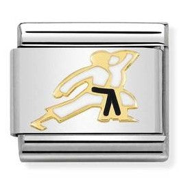 030259/19 Classic,S/steel, enamel, bonded yellow gold Karate