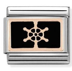 430201/17  Classic,S/steel, Bonded Rose Gold, enamel. Boat Wheel