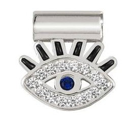 147124/001 SeiMia ,silver, cz,enamel COLORED Eye of God