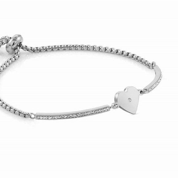 028003/022 MILLELUCI bracelet,S/steel,CZ Heart