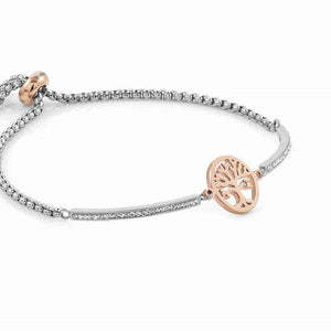028004 017 MILLELUCI bracelet S Steel CZ ROSEGOLD Tree life