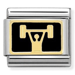 030287/13Classic, enamel,yellow  gold, Weight Lifting
