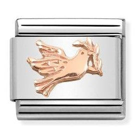 430106/17 Classic RELIEF,S/ steel, Bonded Rose Gold Dove