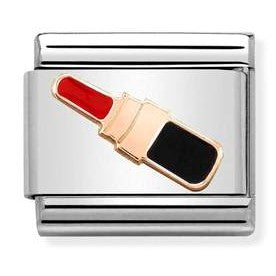 430202/06 Classic S/steel, enamel & Bonded Rose Gold Lipstick