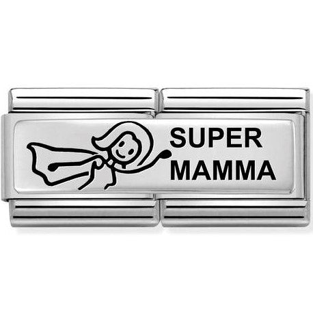 330710/37 Classic DOUBLE ENGRAVED steel, silver 925 Super Mamma