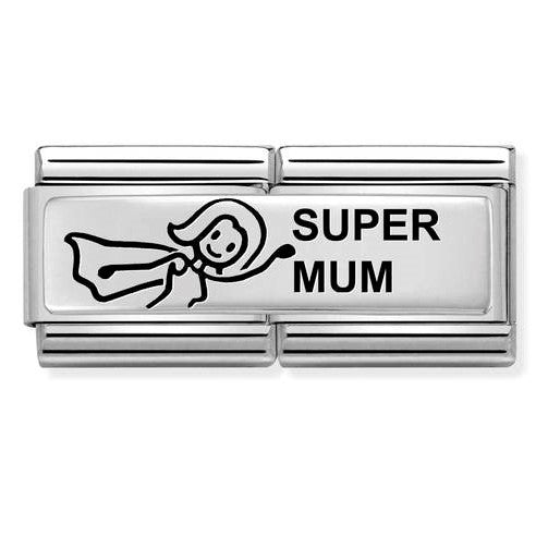 330710/38 Classic DOUBLE ENGRAVED S/steel, silver 925  Super Mum