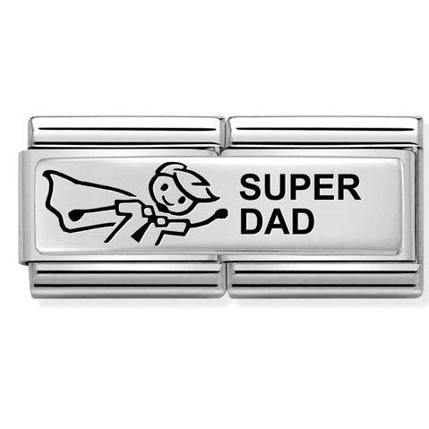 330710/39 Classic DOUBLE ENGRAVED S/steel, silver 925 Super Dad