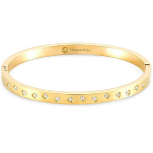 028201/012 INFINITO bracelet ,S/steel ,CZ,SMALL,Rigid Yellow  Colour PVD finish