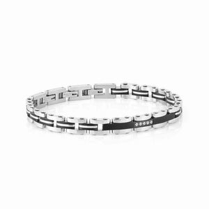 028301/004 STRONG bracelet ,steel ,CZ Mix