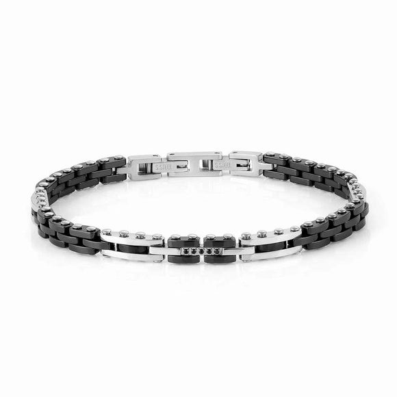 028302/003 STRONG bracelet ,steel, ceramic ,CZ,Mix 1