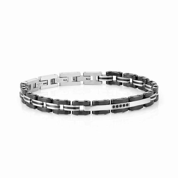 028302/008 STRONG bracelet,steel, ceramic,CZ Mixed 4
