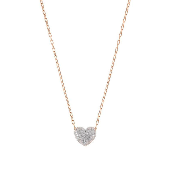 147912/022 EASYCHIC necklace ed, LOVE, 925 silver,CZ,Rose Gold WHITE heart