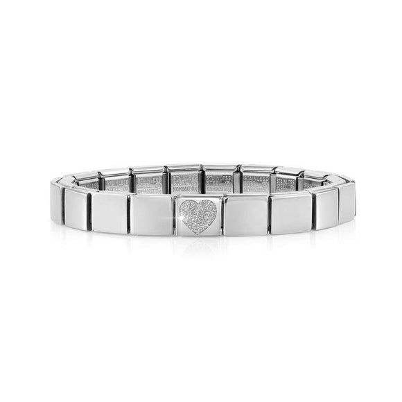 239101/07 GLAM bracelet,1 symbol Silver Glitter Heart