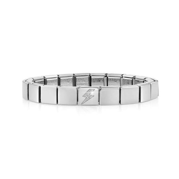 239101/10 GLAM bracelet,1 symbol Glitter Lightening Silver