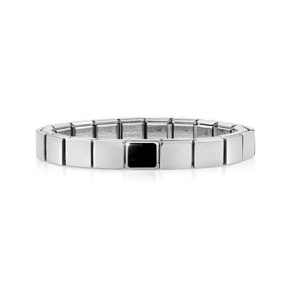 239101/13 GLAM bracelet,1 symbol,Square BLACK AGATE