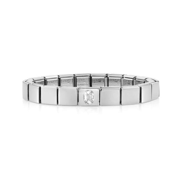 239101/17 GLAM bracelet, 1 symbol,Oval CZ WHITE