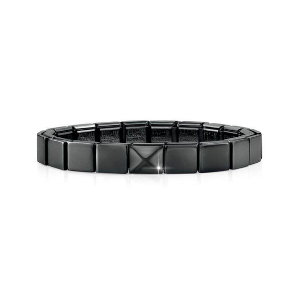 239102/01 GLAM bracelet, 1 symbol BLACK finish,Large pyramid