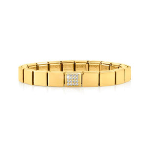 239103/12 GLAM bracelet, 1 symbol, YELLOW GOLD finish,Crystals WHITE  Pave