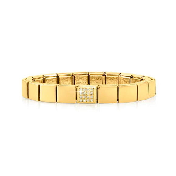 239103/13 GLAM bracelet, 1 symbol, YELLOW GOLD finish ,Crystals YELLOW  Pave