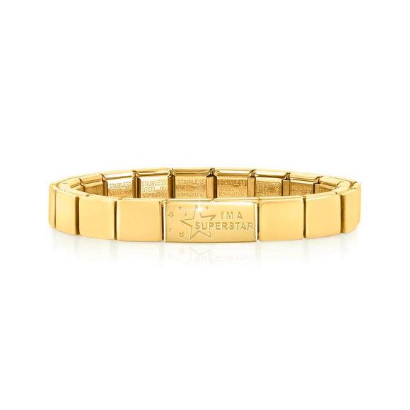 239103/18 GLAM bracelet, 1 symbol, YELLOW GOLD finish,Double Link Superstar