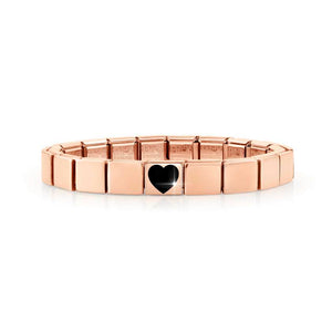 239104/04 GLAM bracelet, 1 symbol ROSE GOLD finish,Black Heart
