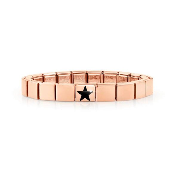 239104/05 GLAM bracelet,1 symbol ROSE GOLD finish ,Black Star