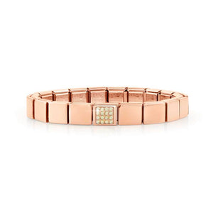239104/13 GLAM bracelet ,1 symbol ROSE GOLD finish,  CHAMPAGNE Pave