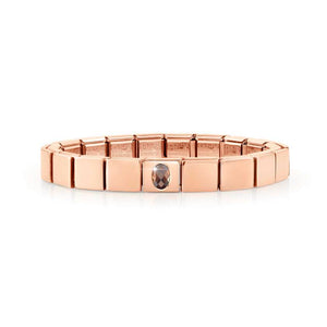 239104/16 GLAM bracelet, 1 symbol ROSE GOLD finish,Oval Zircon CHAMPAGNE