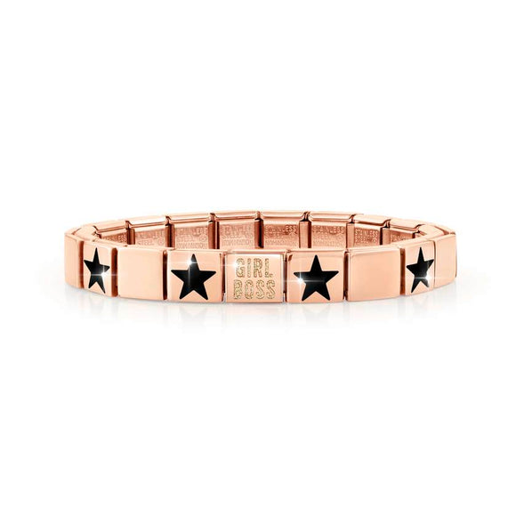 239107/20 GLAM bracelet, ROSE GOLD finish, Girl Boss + Stars