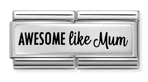 330711/01 DBL Classic ENGRAVED S/steel,925 silver,Awesome like Mum