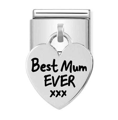 331811/01 Classic ENGRAVED CHARMS steel & 925 silver Best Mum Ever