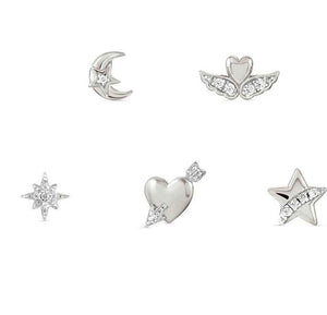SWEETROCK ROMANCE Small Studs,925 silver, CZ,