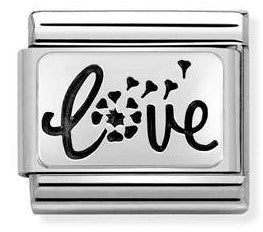 330109/59 Classic S/steel,925 silver,Love with flower