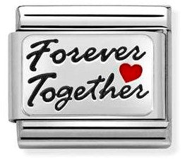330208/53 Classic S/steel,enamel,925 silver,Forever Together