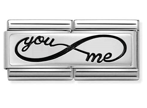 330710/43 Classic DOUBLE ENGRAVED,S/Steel,silver 925,You INFINITE Me