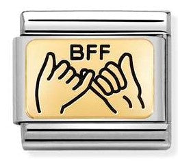 030166/04 Classic PLATES  steel.bonded yellow  gold, BFF hands