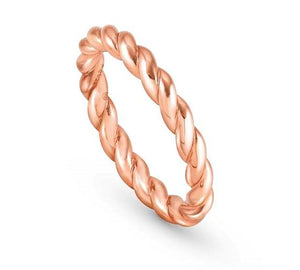 ENDLESS ring,925 silver Rope.Rose Gold Plated,Size 17
