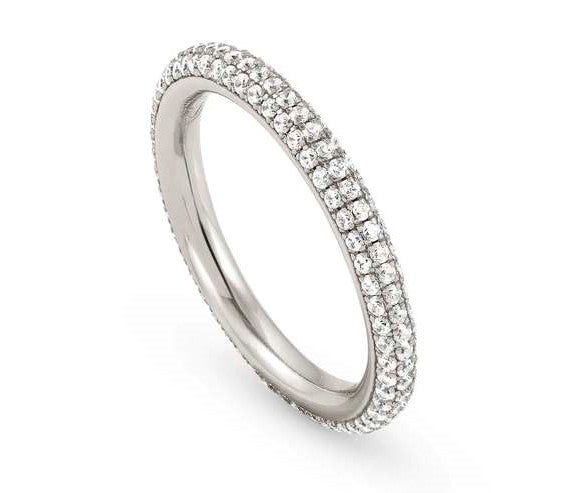 ENDLESS ring,925 silver,CZ,Size17