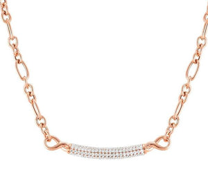 ENDLESS necklace 925 silver,CZ,Rose Gold Plate