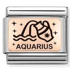 430112/11 Classic ZODIAC (IC) steel, rose gold. Aquarius