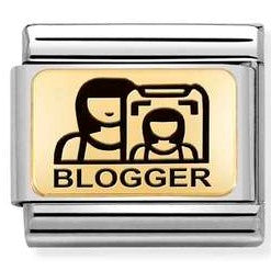 030166/08 Classic Plates steel, yellow gold, Blogger