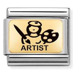 030166/10 Classic PLATES (IC),steel. yellow gold. Artist
