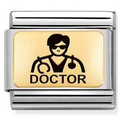 030166/14 Classic PLATES (IC)steel & yellow gold Doctor Male
