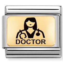 030166/15 Classic PLATES (IC) steel & yellow gold Doctor Female