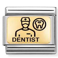 030166/16 Classic PLATES steel &  yellow gold. Dentist