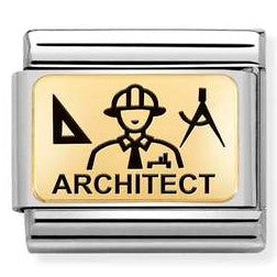 030166/20 Classic PLATES (IC) steel & yellow gold Architect