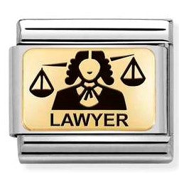 030166/25 Classic PLATES (IC) steel & yellow gold Lawyer