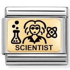 030166/27 Classic PLATES (IC) steel &  yellow gold Scientist