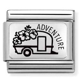 330111/25 Classic PLATES (IC) steel, 925 silver. Caravan FLOWERS